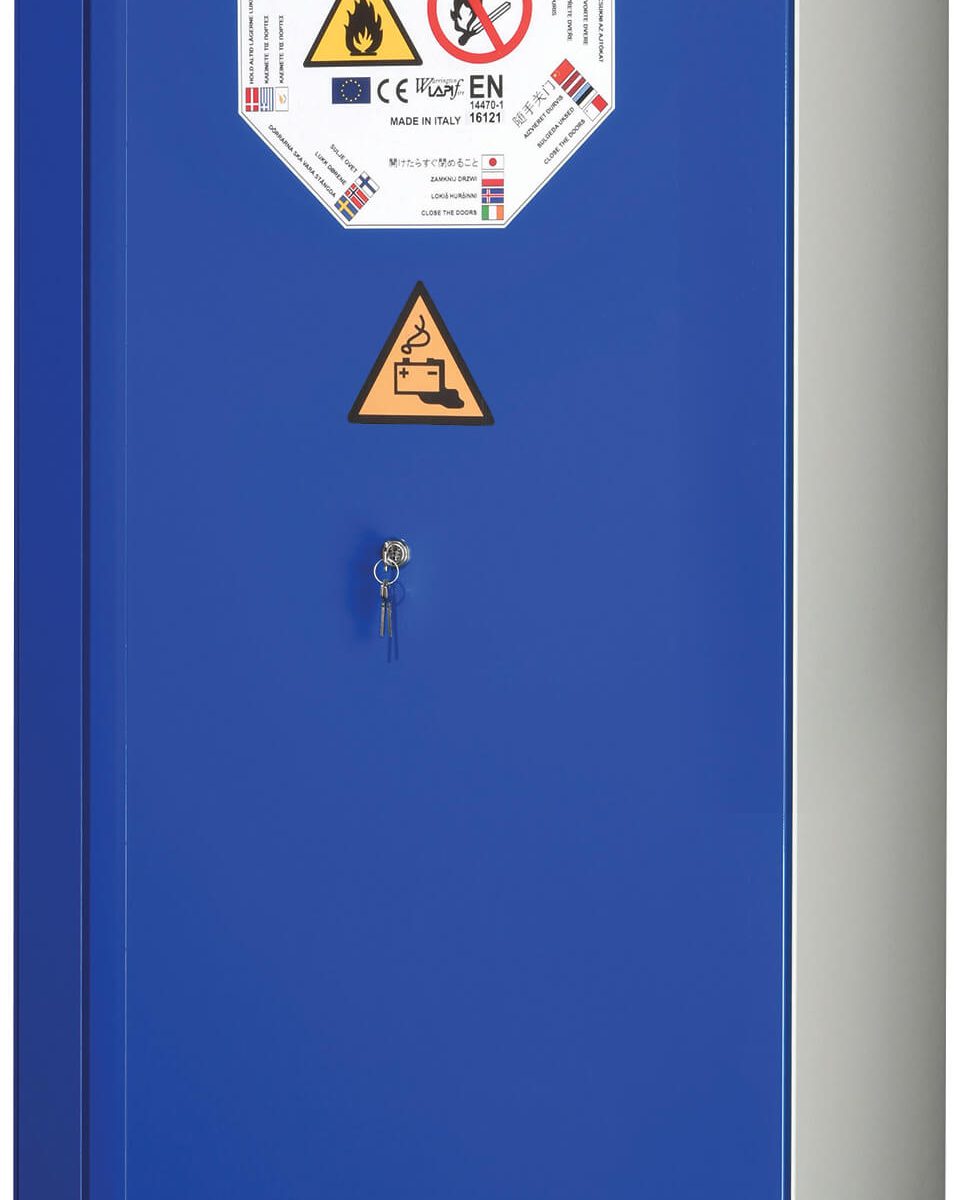 Armario para baterias de litio – 1 puerta – estrecho Armario para baterias de litio – 1 puerta – estrecho