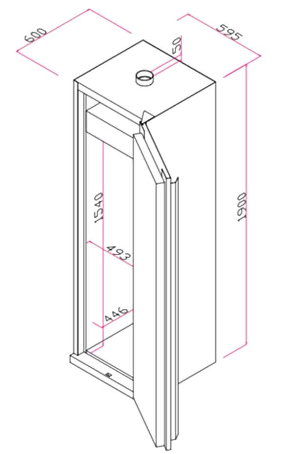 Armario para baterias de litio – 1 puerta – estrecho Armario para baterias de litio – 1 puerta – estrecho