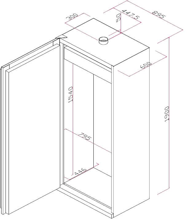 Armario para baterías de litio – 1 puerta Armario para baterías de litio – 1 puerta