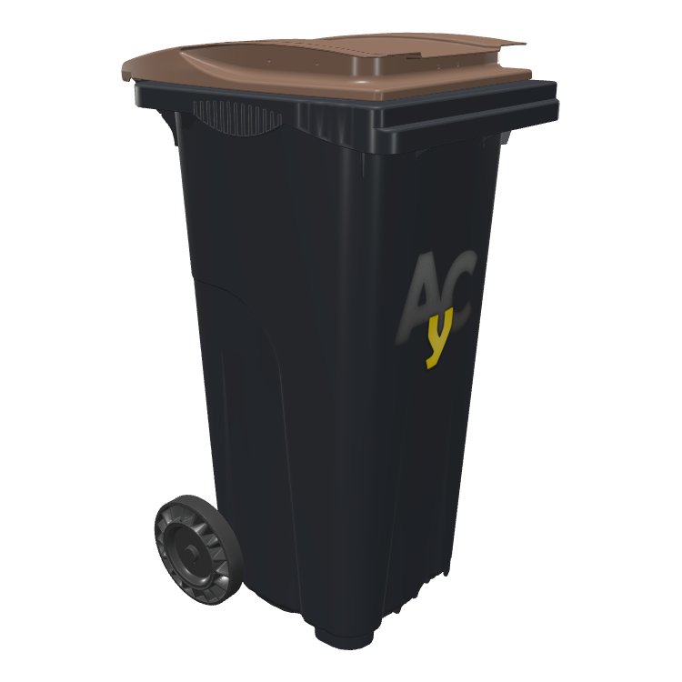 Cubo de basura · Cuerpo Gris · 4 Colores · Reciclaje · 120 litros Cubo de basura · Cuerpo Gris · 4 Colores · Reciclaje · 120 litros