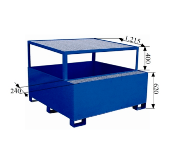 Cubeto de Acero Pintado · 1 GRG · Soporte Bidones Cubeto de Acero Pintado · 1 GRG · Soporte Bidones