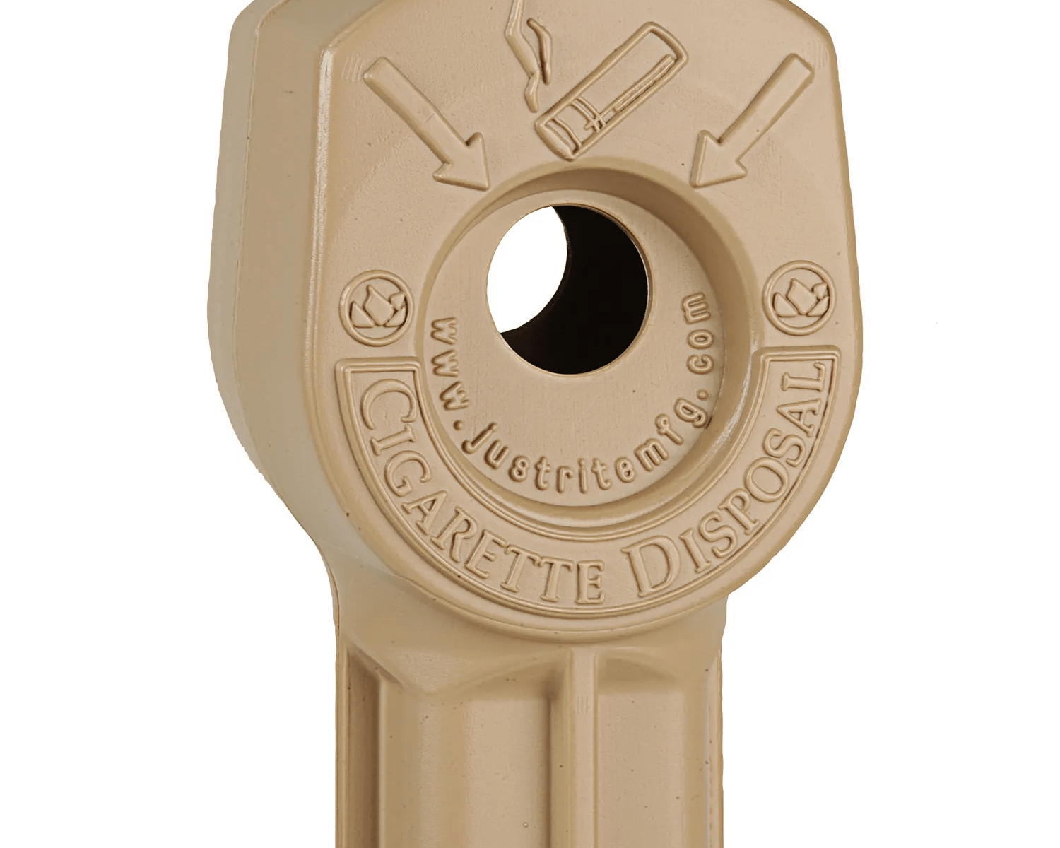 Contenedor Beige para colillas · cenicero ignífugo · exterior Contenedor Beige para colillas · cenicero ignífugo · exterior