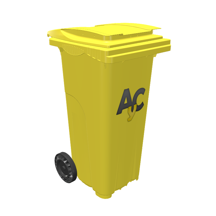 Cubo de basura · Amarillo · Reciclaje · 120 litros Cubo de basura · Amarillo · Reciclaje · 120 litros