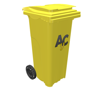 Cubo de basura · Amarillo · Reciclaje · 120 litros Cubo de basura · Amarillo · Reciclaje · 120 litros