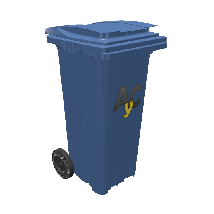 Cubo de basura · Azul · Reciclaje · 120 litros Cubo de basura · Azul · Reciclaje · 120 litros
