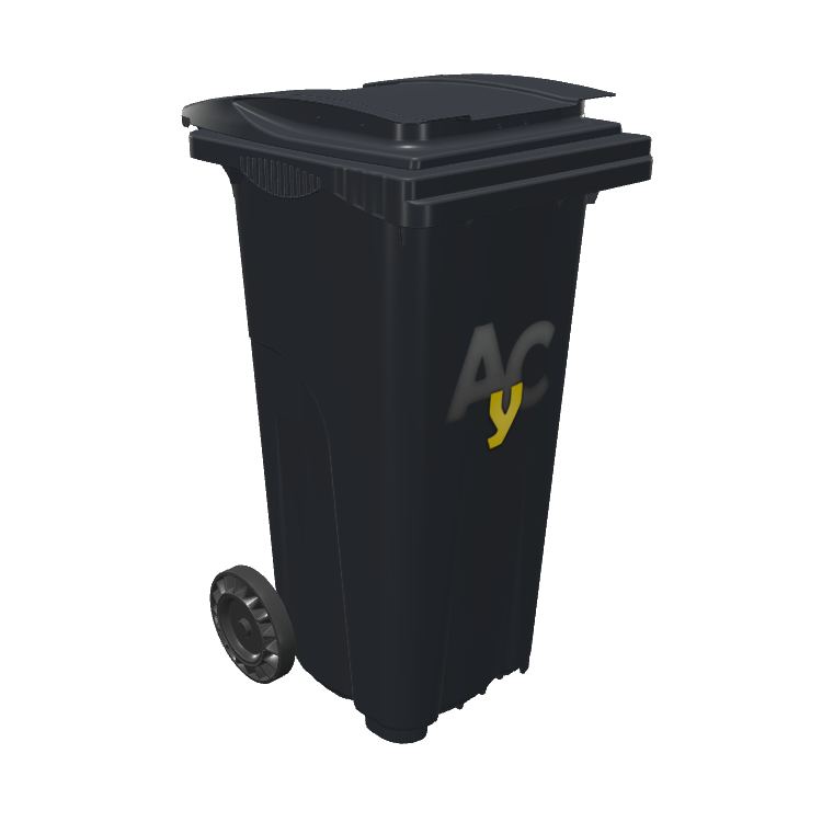 Cubo de basura · Gris · Reciclaje · 120 litros Cubo de basura · Gris · Reciclaje · 120 litros