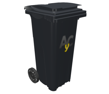 Cubo de basura · Gris · Reciclaje · 120 litros Cubo de basura · Gris · Reciclaje · 120 litros