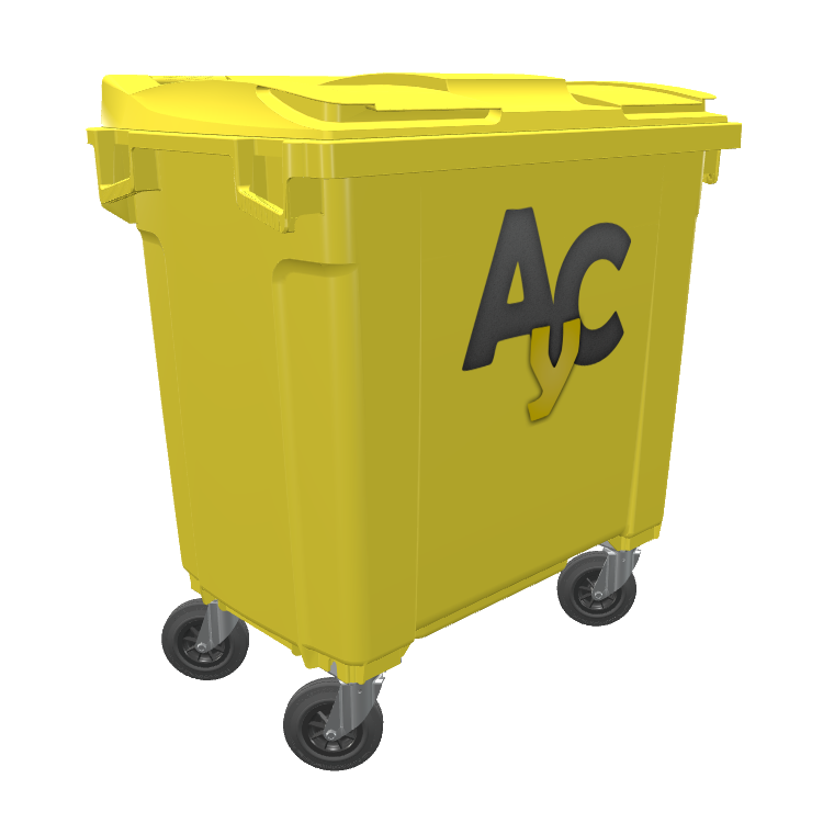 Contenedor de basura amarillo 800 litros Contenedor de basura amarillo 800 litros