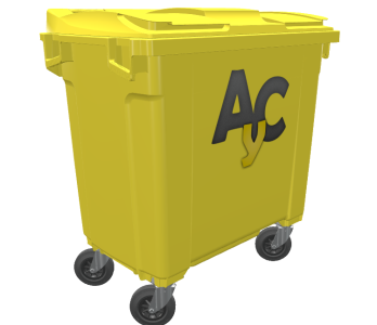 Contenedor de basura amarillo 800 litros Contenedor de basura amarillo 800 litros