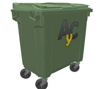 Contenedor basura 800 litros verde Contenedor basura 800 litros verde