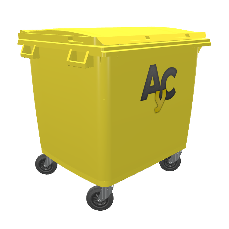 Contenedor de basura amarillo 1000 litros Contenedor de basura amarillo 1000 litros
