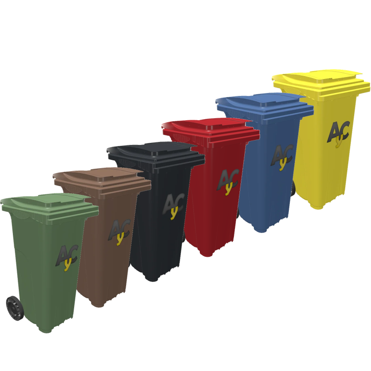 Cubo de basura · Gris · Reciclaje · 120 litros Cubo de basura · Gris · Reciclaje · 120 litros