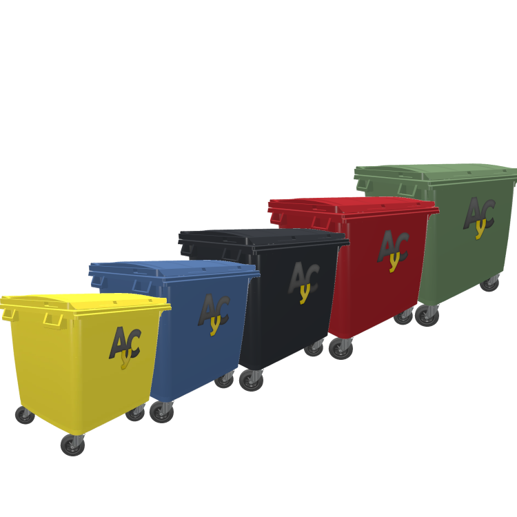Contenedor de basura amarillo 1000 litros Contenedor de basura amarillo 1000 litros