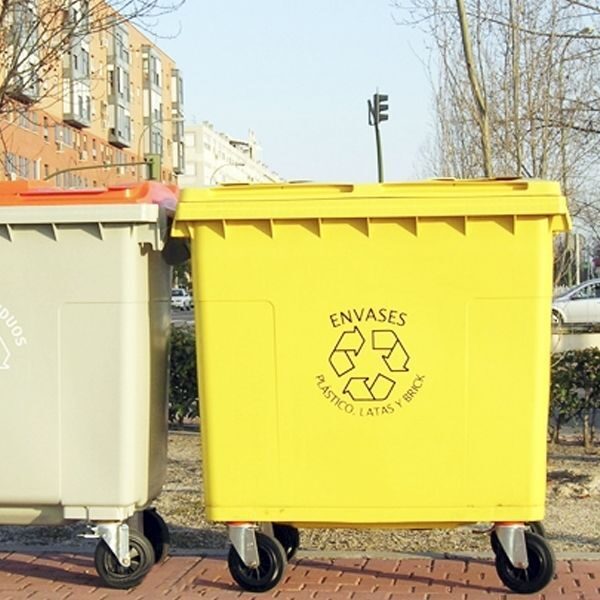 Contenedor de basura amarillo 1000 litros Contenedor de basura amarillo 1000 litros