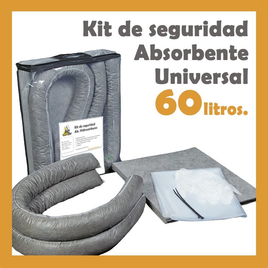 Kit Absorbentes Industrial 60 litros Kit Absorbentes Industrial 60 litros