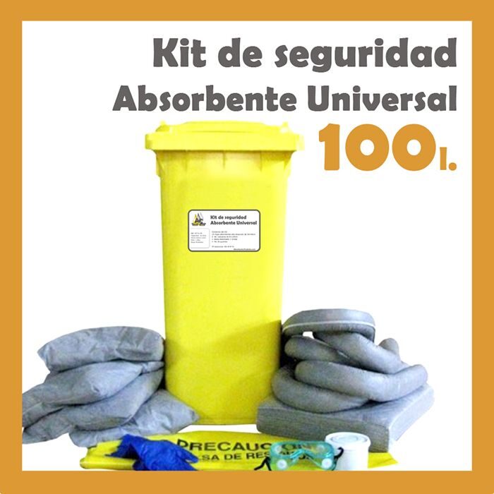 Kit Absorbentes Industrial 100 litros Kit Absorbentes Industrial 100 litros
